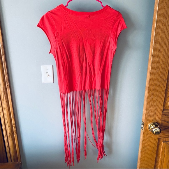Forever 21 red graphic fringe tee - Picture 4 of 6